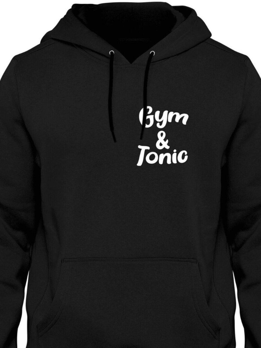 New Gym & Tonic Corner Black Hoodie Fleece Sweatshirt